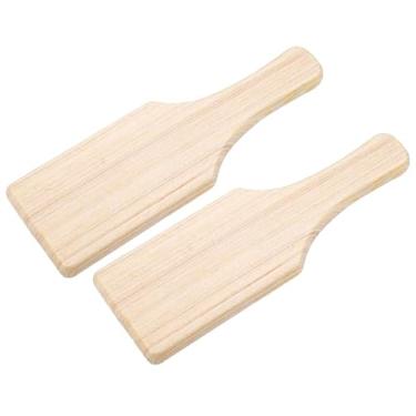 Imagem de Angoily Conjunto de ferramentas de pintura de cerâmica de 2 peças, placa de modelagem de argila de madeira para artesanato DIY, suprimentos de cerâmica versáteis para iniciantes e profissionais, bege