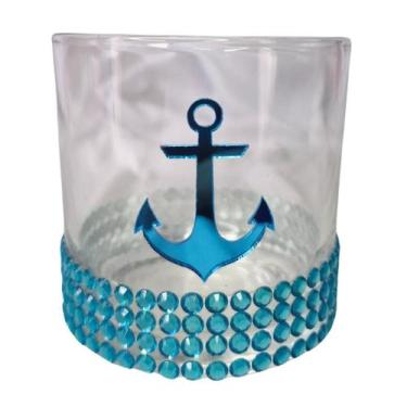Imagem de Copo Whisky Marinheiro Âncora Azul 230 Ml - Meta Atacado