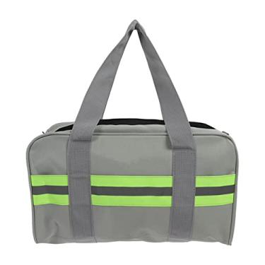 Imagem de Bolsa de ferramentas Pano Oxford de boca larga Grande capacidade com faixa reflexiva para trabalhador Eletricista Encanador Carpinteiro Técnico mecânico Bolsa de armazenamento de (16 pol.)