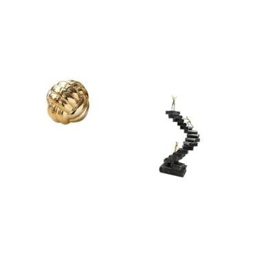 Imagem de Fenteer Escultura Estética de Novelo de Lã E Estatueta de Pensador Abstrato para Sala de Estar, Estante, E Mesa, Ornamento Decorativo, Artesanato