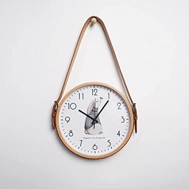 Imagem de AKALNNB Decoração de parede de metal para casa, relógio de parede para decoração de sala de estar, relógio de parede, relógios de parede de madeira silenciosos sem tique-taque de 25 polegadas (2 30.5