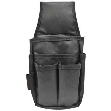 Imagem de Bolsa de ferramentas pequena com passador de cinto, bolsa de ferramentas para eletricista com 6 bolsos, bolsas de ferramentas para cinto, coldre organizador de ferramentas/preto COHOMELARS