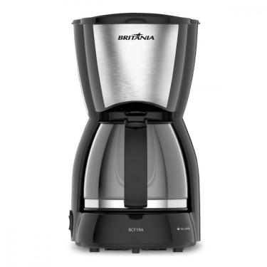 Imagem de Cafeteira Britânia 18 Cafezinhos Jarra De Vidro 550W BCF19A Preto/inox