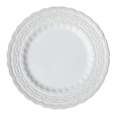 Imagem de Jogo de Pratos Rasos Brancos Porto Brasil Peniche 6 Unidades