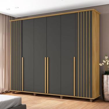 Imagem de Guarda Roupa FRANÇA CINAMOMO/GRAFITE