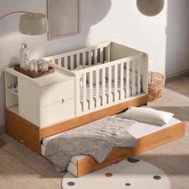 Imagem de Berço Americano Multifuncional Formare cor Off White e Freijó - Matic