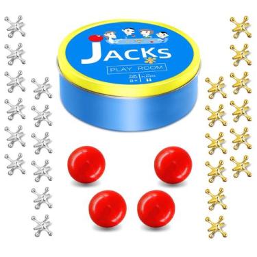Imagem de Brinquedo de jogo Jacks Game Sisland Metal Jax para crianças e adultos