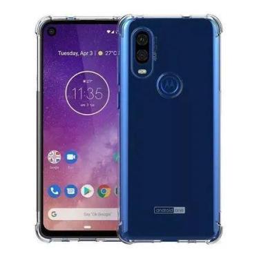 Imagem de Capa Anti Shock Celular Moto One Vision + Película Gel - UP