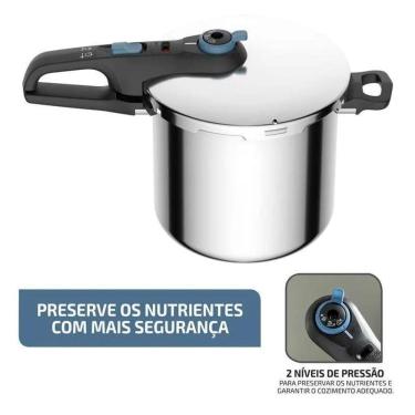 Imagem de Panela De Pressao Inox 8L Fechamento Externo