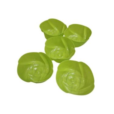 Imagem de Kit Forminhas De Cupcake/Muffin Em Silicone Flor 5pçs Verde - Genérica