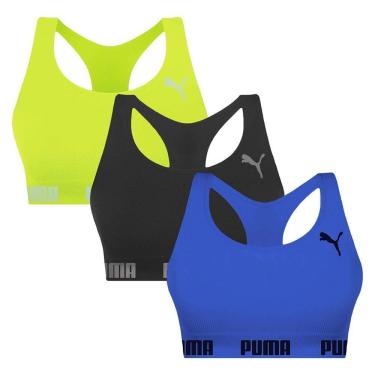 Imagem de Kit 3 Tops Puma Nadador Sem Costura Feminino