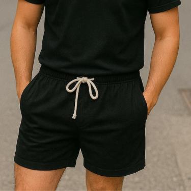 Imagem de Short Masculino Para Viajem Casual Moderno Elegante Plus size Versatil