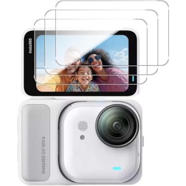 Imagem de FiTSTILL 6 peças protetoras de tela para Insta 360 Go Ultra, lente resistente a arranhões LCD filme de vidro temperado 9H protetor de dureza sensível ao toque fácil instalação insta 360 Go Ultra Kit