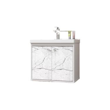 Imagem de Banheiro Armario Cuba Pia 100% Mdf - 50 cm(Branco)