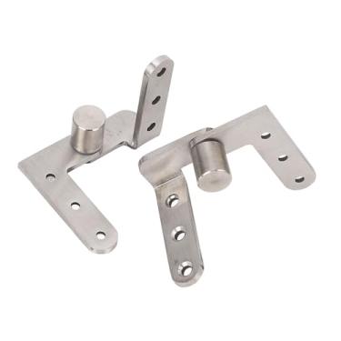 Imagem de Cryfokt Dobradiça Giratória de 270 Graus Em Aço Inoxidável, Porta Pivotante, Cerca, Porta, Prata Escovada