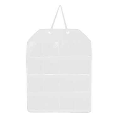 Imagem de KiBcsLic Organizador de exibição de crachás para pendurar na parede, serve para crachás de 75 mm, economiza espaço para colecionadores, acessório leve e, Branco