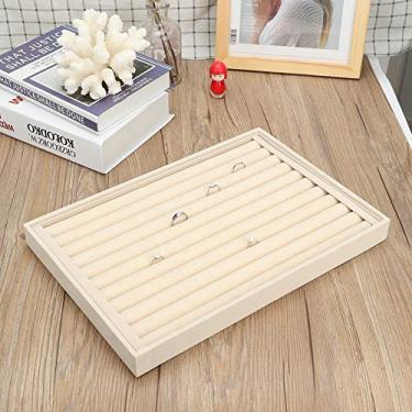 Imagem de Acouto Caixa de Armazenamento para Exibição de Joias - Pulseiras, Colares, Brincos e Anéis Versáteis - Elegante e Recipiente Com Material Macio Cômodas Ideais e Lojas de Varejo Bandeja de 30 Grades