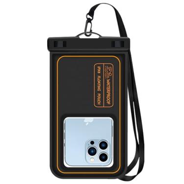 Imagem de Bolsa de telefone flutuante à prova d'água IPX8 à prova d'água para iPhone 16 15 Pro Max 14 Plus 13 12 11 XR XS SE Galaxy S24 S23 S22 FE até 18 cm, bolsa seca à prova d'água para caiaque de natação na