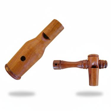 Imagem de Apito Inhambu De Madeira Modelo 01 + Apito Profissional Jaó