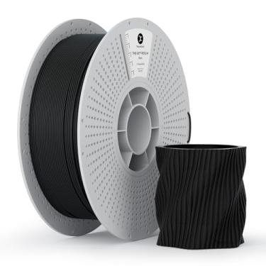 Imagem de kexcelled Filamento PETG fosco 1,75 mm, superfície fosca de filamento de impressora 3D PETG preto, precisão dimensional +/- 0,03 mm, carretel de papelão de 1 kg (1 kg) serve para a maioria das