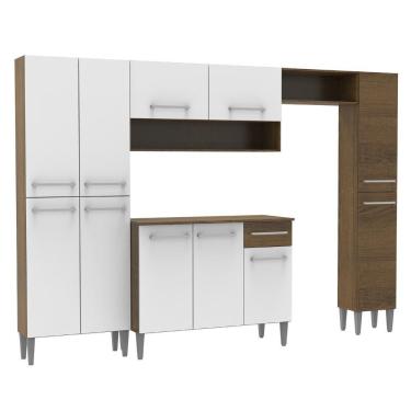 Imagem de Cozinha Completa Emilly Branco com Armário e Balcão Madesa