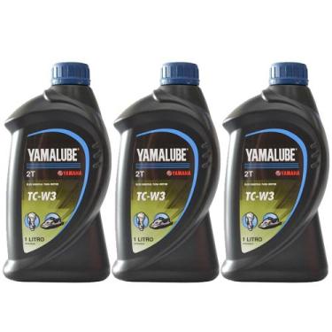 Imagem de Óleo Motores de Popa 2 Tempos Yamalube TCW3 1 Litro Kit Com 3 Litros -