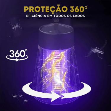 Imagem de Luminárias Abajur Mata Mosquito Repelente Elétrico, Armadilha Luz Ultravioleta Choque, Lâmpada Inseticida LED UV USB (Verde)