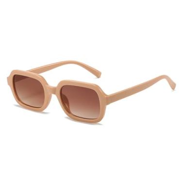 Imagem de Óculos de Sol Leopardo Feminino com Lentes Gradientes UV400 e Proteção UV Masculina para Esportes ao Ar Livre, Corrida e Ciclismo, Cor Cáqui Chá Gradiente