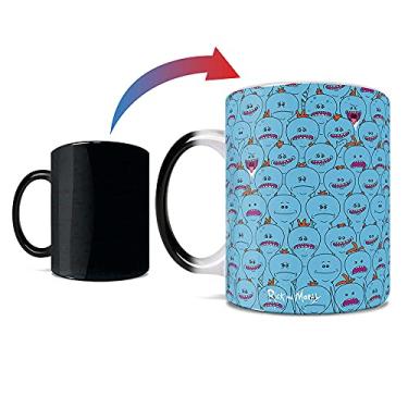 Imagem de Rick and Morty – Mr. Meeseeks – Uma caneca de cerâmica que muda de cor de 325 ml – Imagem revelada quando líquido quente é adicionado!