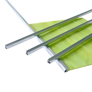 Imagem de Canal em U de zinco de 9/81.3 cm para moldura de vitrais, 0,9 m x 12 tiras total de 11 m.