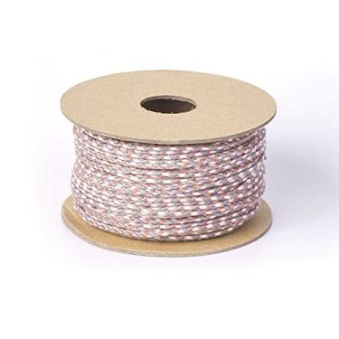 Imagem de 20 m / Fio de algodão trançado em rolo de 2 mm fio de macramê colorido faça você mesmo artesanato de joias, suprimentos para embrulhar presentes, pulseiras trançadas, decoração de parede, casa