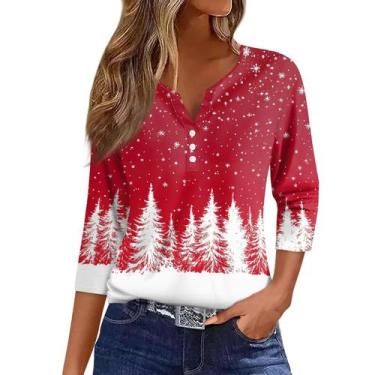 Imagem de Suéter de Natal feio COTECRAM feminino com estampa de floco de neve