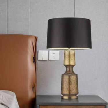 Imagem de Luminária de mesa moderna e minimalista com LED e design em vidro para decoração de sala de estar e quarto (Estilo A, 76 cm de altura).