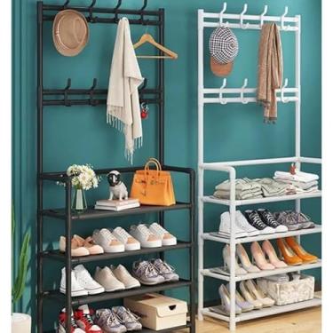 Imagem de Sapateira Arara Cabideiro 4/5 Andar Organizadora Suporte Multiuso Tenis Roupa Quarto Armários Grande(Aleatorio,4 Andares(ORG013))