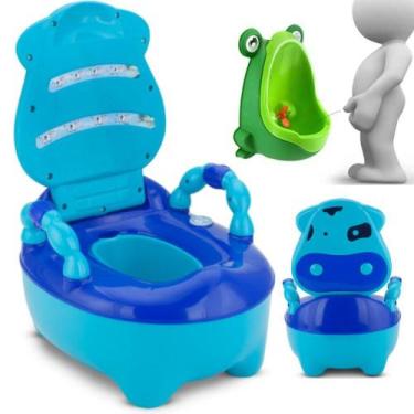 Imagem de Troninho + Mictório Sapinho Xixi Pinico Menino Infantil Pinico Piniqui
