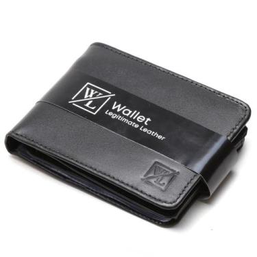 Imagem de Carteira Masculina Couro Porta Cartão Cnh Documentos Moedas Zíper Fino