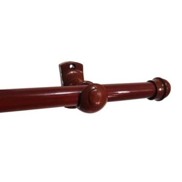 Imagem de Varão Simples 3m para Cortina Bastão 19mm com Suporte Janela - EMPÓRIO