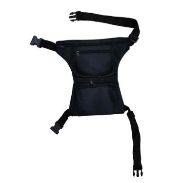 Imagem de Pochete Cartucheira Perna Masculina Feminina Motoboy Camping preto - s