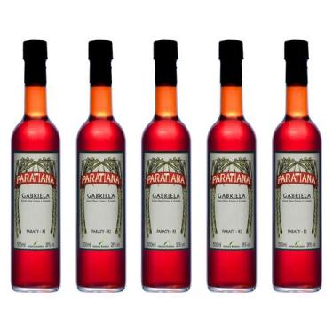 Imagem de Kit 5 Cachaças Gabriela Paratiana 500 ml Licor de Cravo Canela e Cacha
