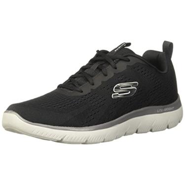 Imagem de Skechers Tênis de rua liso para meninos, Preto, 42 BR