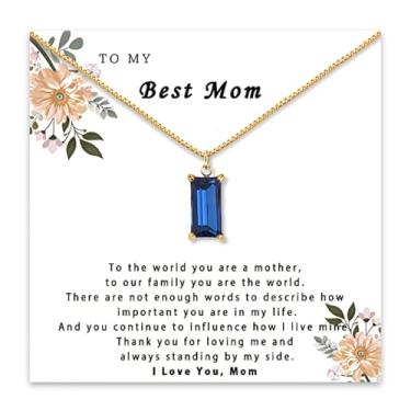 Imagem de Embtrem Colar de mãe e filha, pedra do mês de nascimento, colares de ouro para mulheres, presente para filha, mãe, irmã, presente de aniversário, Zinco, Sem Pedra Preciosa