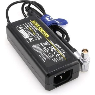 Imagem de Eonvic Fonte de alimentação adaptador para DJI Image Transmission Highlight Monitor 12V 3A 6 pinos fêmea ângulo direito (cotovelo)