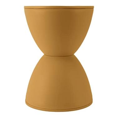 Imagem de Banqueta Em Forma de Ampulheta de Plástico Moderno Simples Estilo Nórdico Redondo Banqueta para Banheiro (Cúrcuma)