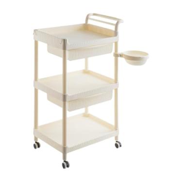 Imagem de DimyFew Organizador de Armazenamento de Rolamento de 3 Camadas, Suporte de Produtos de Higiene Pessoal, Prateleira Móvel Prática, Rack de Armazenamento para B, 2 gavetas