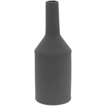 Imagem de Emma Garrafa Decorativa 30X10X10Cm Cerâmica Cinza