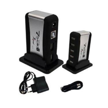 Imagem de Hub Com 7 Portas Usb 2.0 Com Fonte De Alimentação Notebook