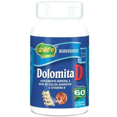 Imagem de Dolomita Com Vitamina D 60 Cápsulas Unilife