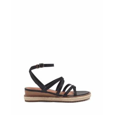Imagem de Lucky Brand Sandália plataforma plataforma feminina Nemelli com tiras, Preto, 7.5