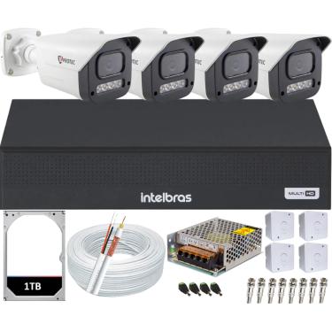 Imagem de Kit 4 Câmeras Full Color C/Áudio Dvr Intelbras 4ch 1TB