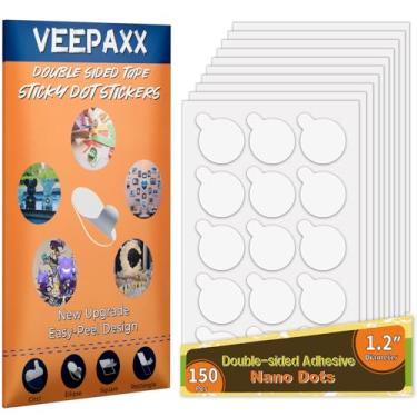 Imagem de 150 peças de pontos adesivos de dupla face, adesivos removíveis de pontos transparentes, à prova d'água, sem vestígios, massa adesiva para artesanato de pendurar na parede, balões decorações de festa